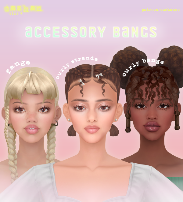 Maxis Match [Accessory bangs] hair by simsfinds - The Sims 4 Custom Content