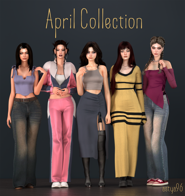 Alpha April Collection 2024 by simsfinds - The Sims 4 Custom Content