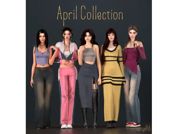 Alpha April Collection 2024 by astya96 - The Sims 4 Custom Content