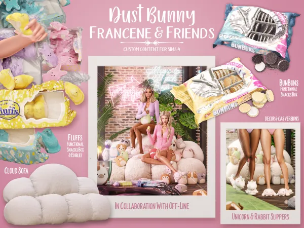 Alpha dust bunny francene friends collection feat off line by bergdorfsims - The Sims 4 Custom Content
