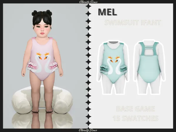 Alpha Mel Swimsuit Infant by clarity-sims - The Sims 4 Custom Content