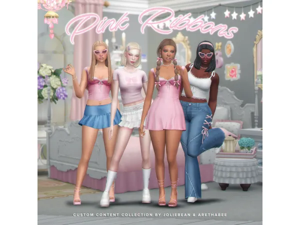 pink ribbons collection by arethabee & joliebean by arethabee