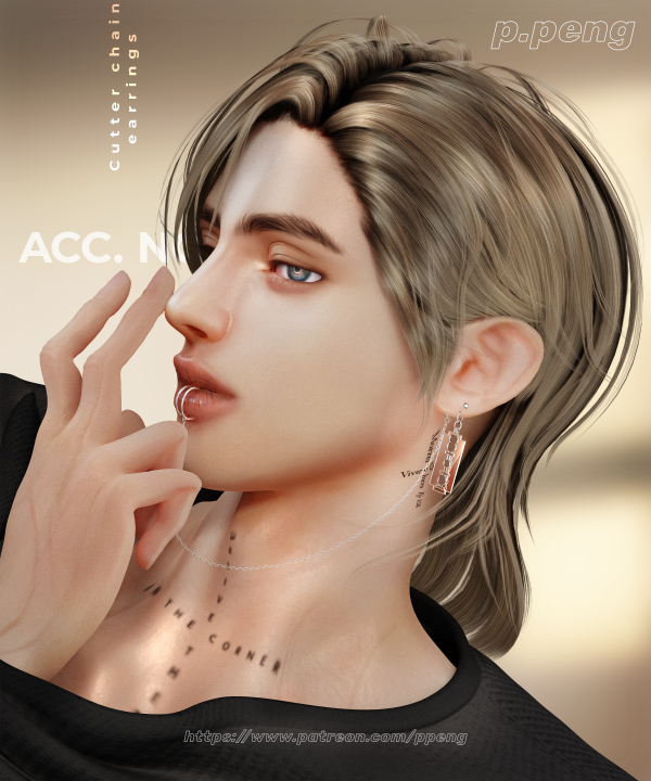 Mix [SIMS4TS4] PPENG ACC NO5 Cutter chain by simsfinds - The Sims 4 Custom Content