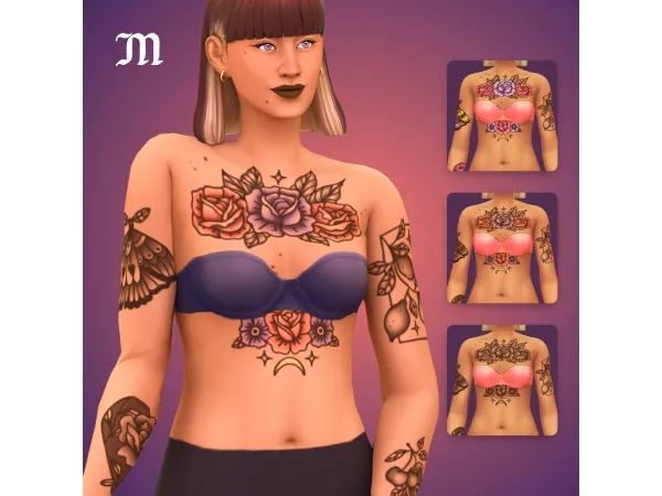 Mix Heartlines Tattoos by myshunosun - The Sims 4 Custom Content