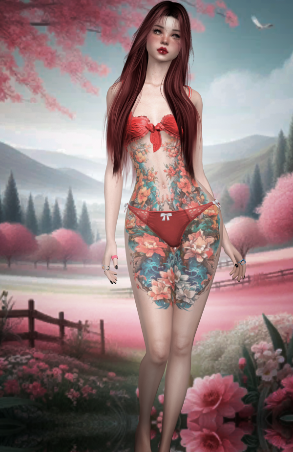 Mix Tattoo Affair Of The Heart Jennisims by simsfinds - The Sims 4 Custom Content