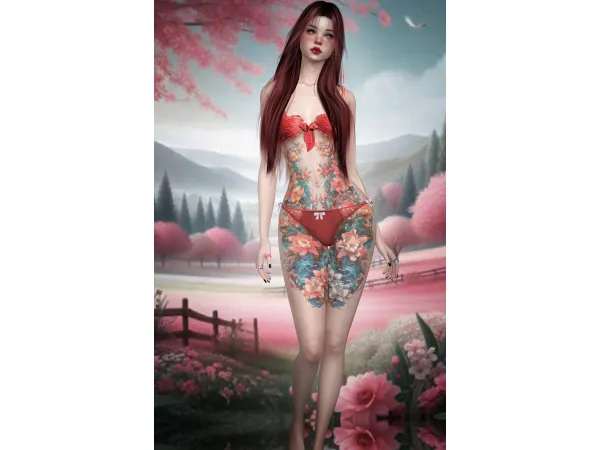 Mix Tattoo Affair Of The Heart Jennisims by Jennifer - The Sims 4 Custom Content