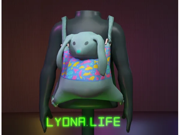 Maxis Match Sims 4 Toddler backpack Bunny by lyona life - The Sims 4 Custom Content
