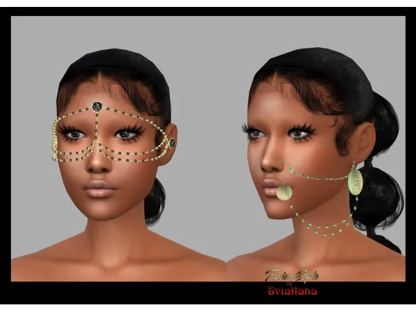 Alpha Accessories _ facial jewelry by fusionstylesims4 - The Sims 4 Custom Content
