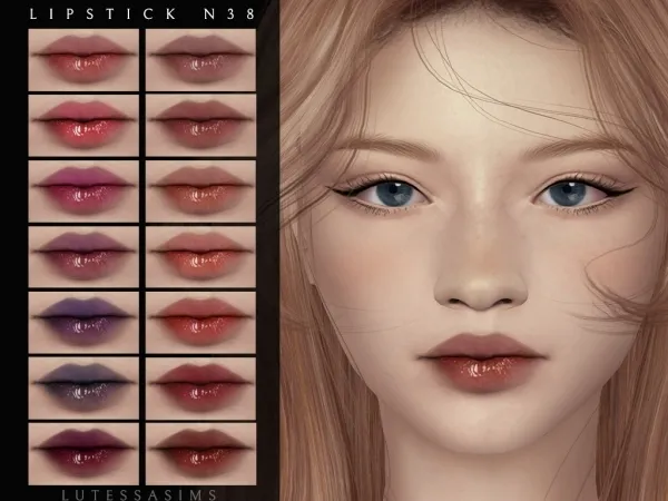 Mix Lipstick N38 by Lutessasims - The Sims 4 Custom Content
