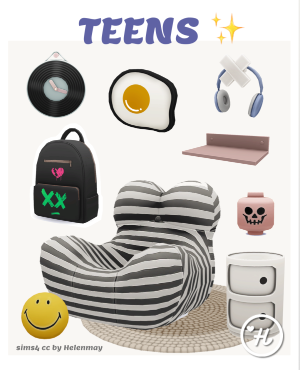 Mix TEENS EA by simsfinds - The Sims 4 Custom Content