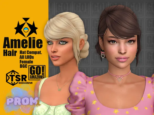 Maxis Match AMELIE by goamazons - The Sims 4 Custom Content