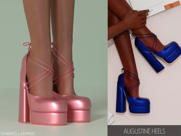 Alpha Augustine heels by overkillsimmer - The Sims 4 Custom Content