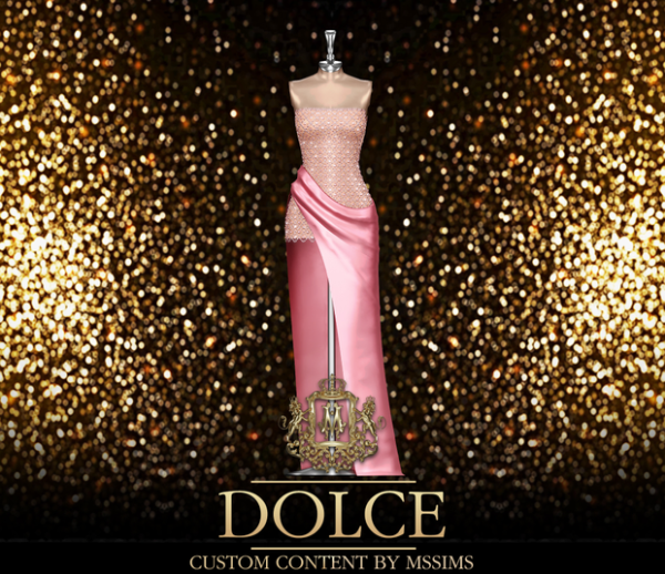 Alpha DOLCE GOWN MINI DRESS by simsfinds - The Sims 4 Custom Content