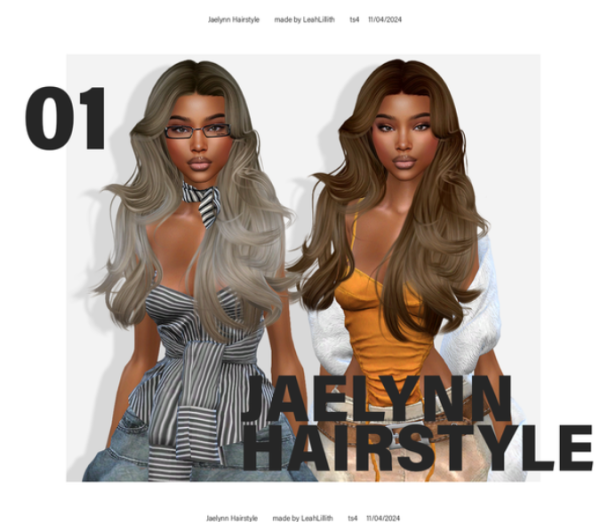Alpha Jaelyn Hairstyle by simsfinds - The Sims 4 Custom Content