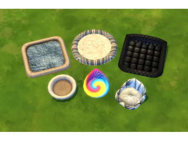 Maxis Match Six new pet beds by Xetto - The Sims 4 Custom Content