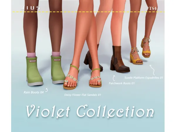 Mix Violet Collection by jiussims - The Sims 4 Custom Content