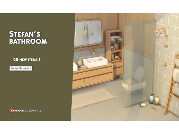 Mix STEFAN bathroom by simsfinds - The Sims 4 Custom Content