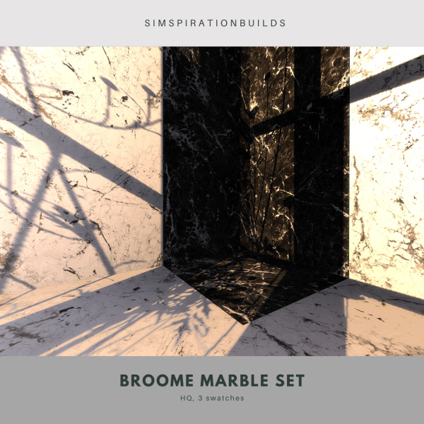 Alpha Broome Marble Walls Floors by simsfinds - The Sims 4 Custom Content