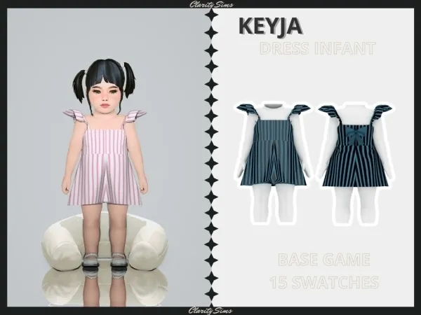 Alpha Keyja Dress Infant by clarity-sims - The Sims 4 Custom Content
