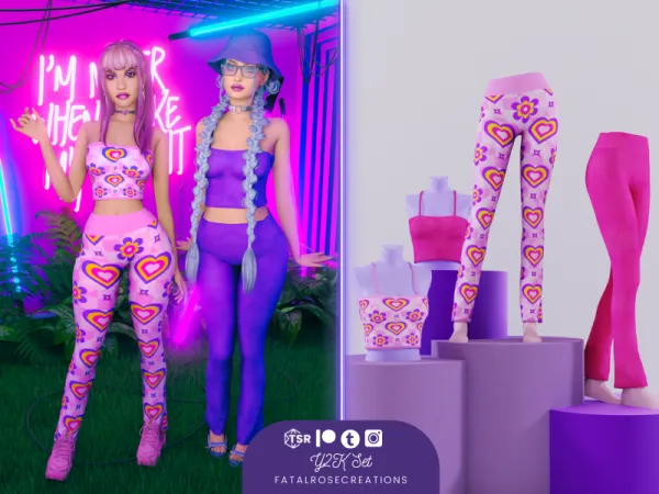 Alpha Y2K Set by fatalrosecreations - The Sims 4 Custom Content