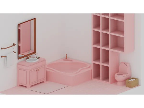 Maxis Match Rose Bathing set by simsfinds - The Sims 4 Custom Content