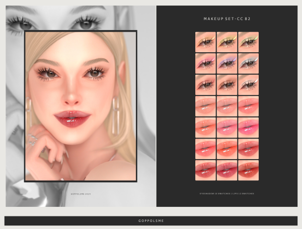 Alpha GPME GOLD MAKEUP SET CC82 by simsfinds - The Sims 4 Custom Content