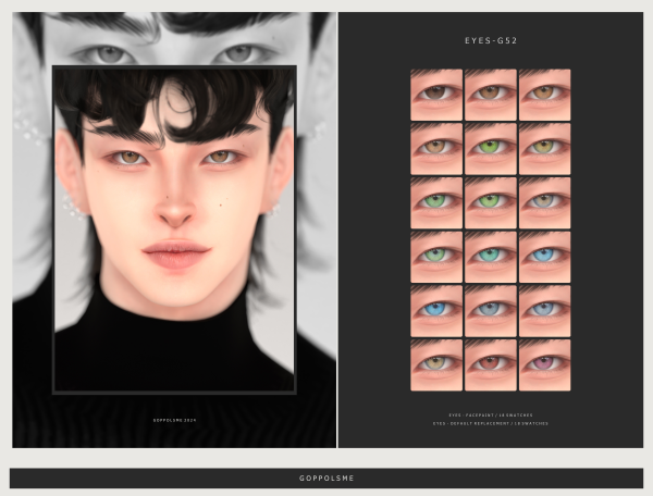 Alpha GPME GOLD Eyes G52 by simsfinds - The Sims 4 Custom Content