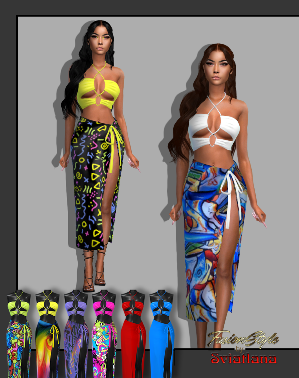 Alpha Top Skirt by fusionstylesims4 - The Sims 4 Custom Content