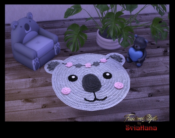 Alpha Knitted rug _ for a childrens room by fusionstylesims4 - The Sims 4 Custom Content