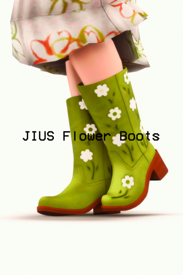 Flower Boots Conversion by simsfinds - The Sims 3 Custom Content