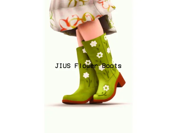 Flower Boots Conversion - The Sims 3 Custom Content