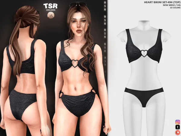 🖤HEART BIKINI SET-494 BD1293 & BD1294 🖤