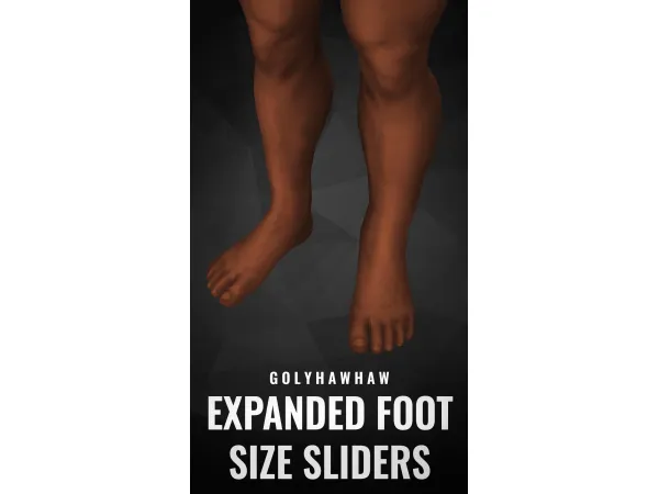 Mix EXPANDED FOOT SIZE SLIDERS by golyhawhaw - The Sims 4 Custom Content