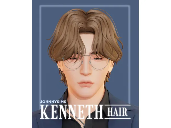 Maxis Match Kenneth Hair by johnnysims - The Sims 4 Custom Content