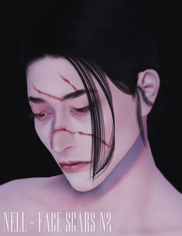 Mix Face Scars N2 by simsfinds - The Sims 4 Custom Content