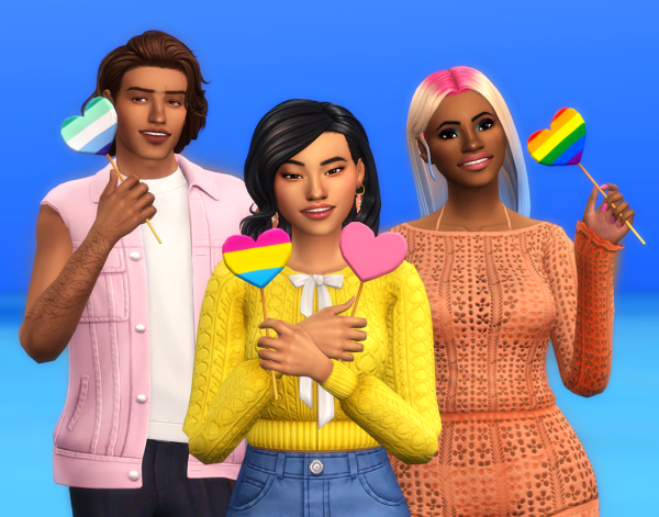 Mix Pride Heart Posepack by simsfinds - The Sims 4 Custom Content