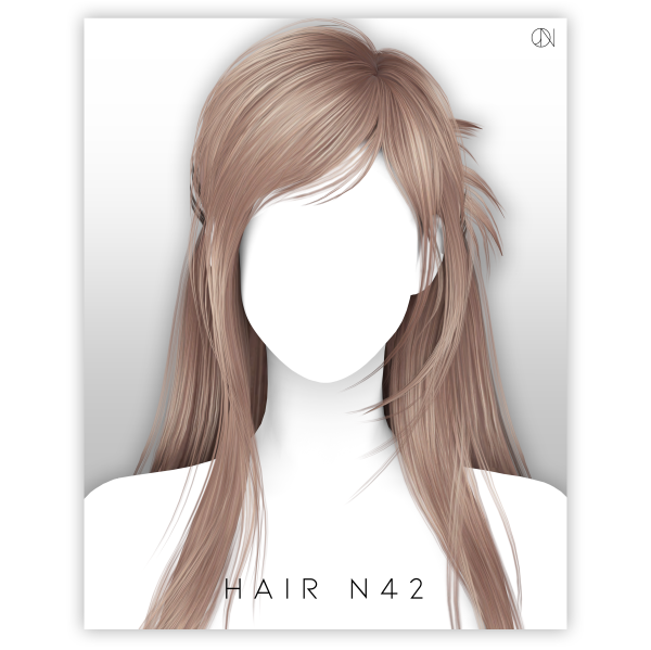 Alpha [JINO] HAIR N42 by simsfinds - The Sims 4 Custom Content