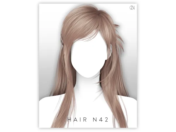 Alpha [JINO] HAIR N42 by JINOSIMS - The Sims 4 Custom Content