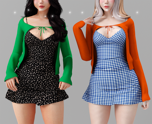 Alpha ☆Coquette dress☆ by babyetears - The Sims 4 custom content