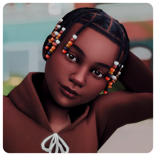Maxis Match Orangeade Braids Child Hair by simsfinds - The Sims 4 Custom Content