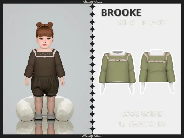 Alpha Brooke Shirt Infant by clarity-sims - The Sims 4 Custom Content