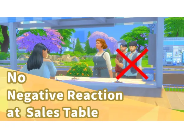 Maxis Match No Negative Reaction at Sales Table by simsfinds - The Sims 4 Custom Content