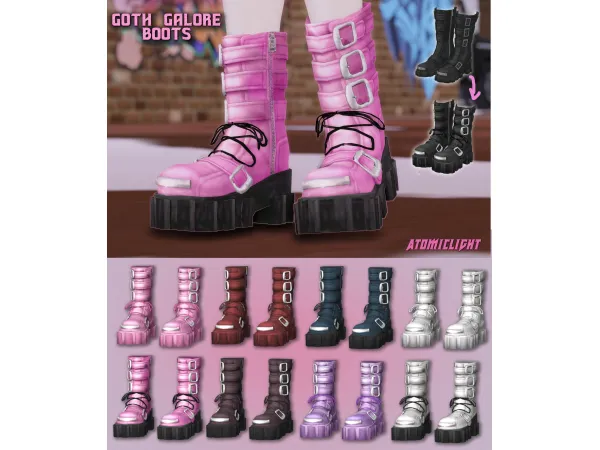 goth galore boots reimagined - atomiclight by atomiclight