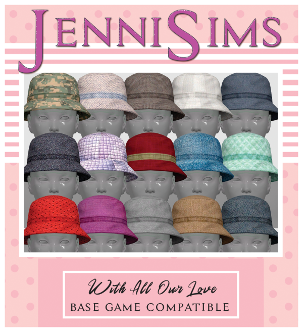 Mix Hat Bucket Jennisims by simsfinds - The Sims 4 Custom Content