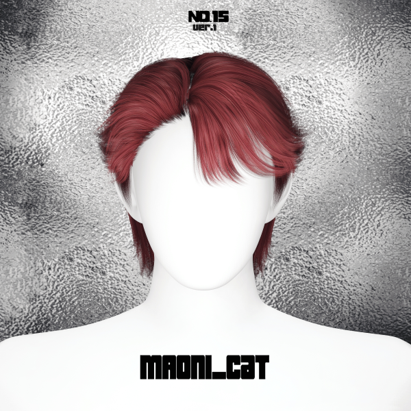 Alpha [Maoni_cat]HAIR No15 ver1 by simsfinds - The Sims 4 Custom Content