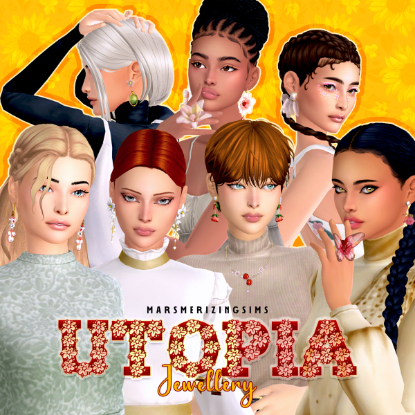 Maxis Match Utopia Part I Jewellery (Public June 15th) by simsfinds - The Sims 4 Custom Content