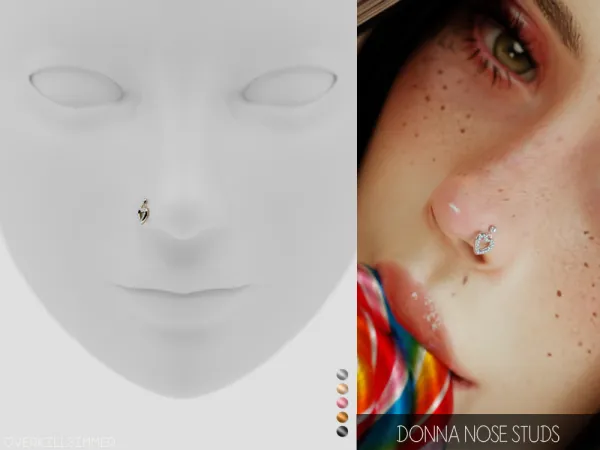 Mix Donna nose studs - The Sims 4 Custom Content