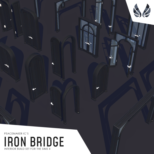 Maxis Match Iron Bridge Interior Build Set with 18 items by simsfinds - The Sims 4 Custom Content