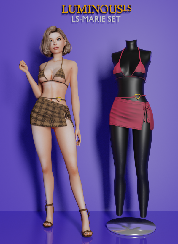 Alpha LS MARIE SET by simsfinds - The Sims 4 Custom Content