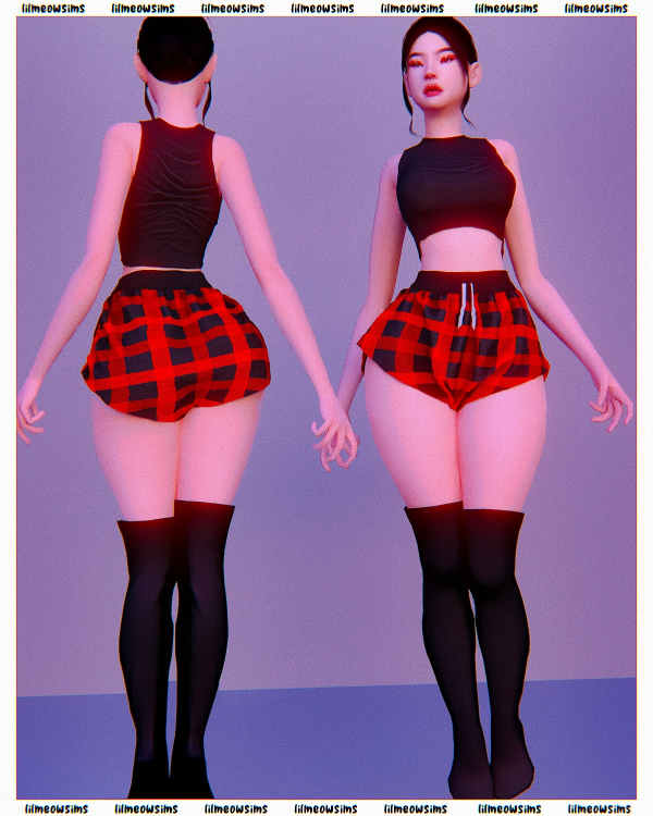 Alpha ShortsTop by simsfinds - The Sims 4 Custom Content